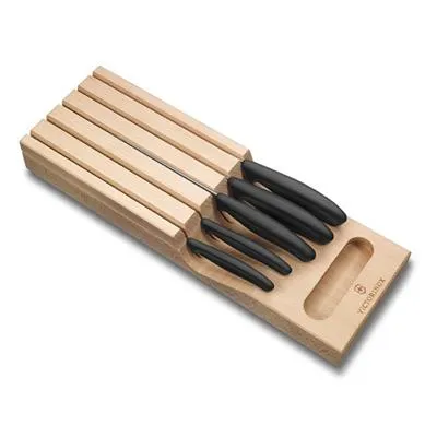 Victorinox Wooden block of 5 kitchen knives